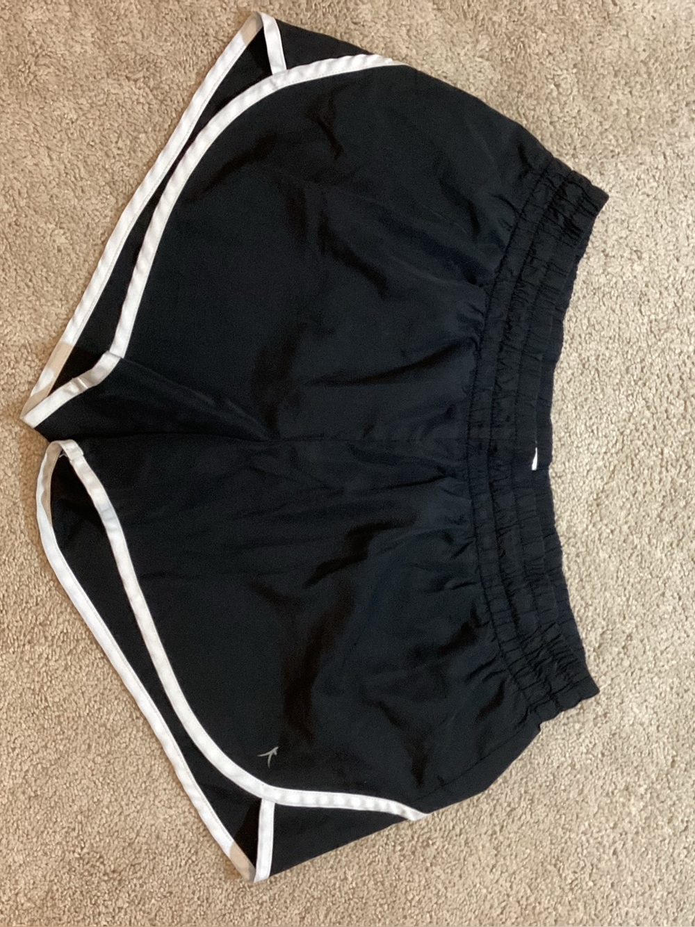Danskin Now Black Athletic Shorts with White Trim